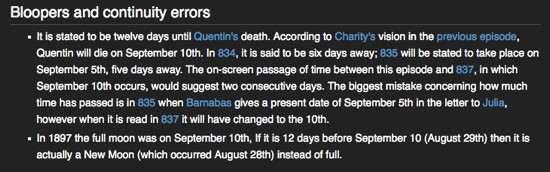 830 dark shadows wiki bloopers