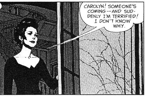 dark shadows comic strip 1 liz terrified