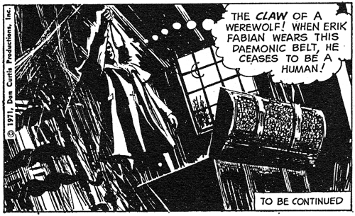 dark shadows comic strip 5 claw