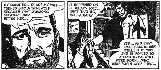 dark shadows comic strip 5 daughter dead