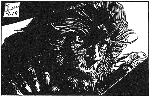 dark shadows comic strip 5 werewolf face